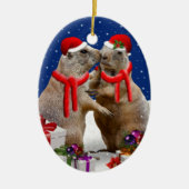 クリスマスのキスのオーナメント セラミックオーナメント (正面)