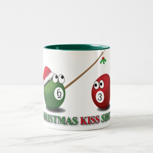 クリスマスのキスの打撃のマグ ツートーンマグカップ (中央)