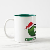 クリスマスのキスの打撃のマグ ツートーンマグカップ (左)