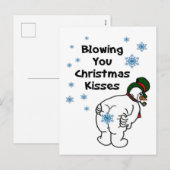 クリスマスのキスをあなたに送ります シーズンポストカード (正面/裏面)