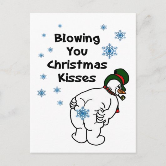 クリスマスのキスをあなたに送ります シーズンポストカード (正面)