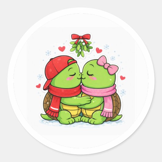 クリスマスのキス ラウンドシール (正面)