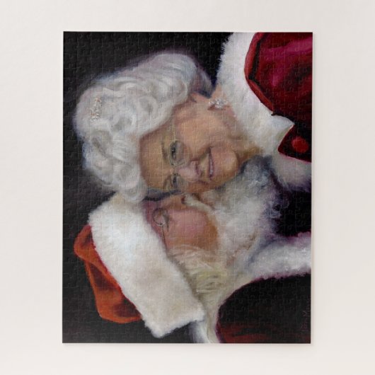 クリスマスのキス- Clauseサンタのキスをするな夫人 ジグソーパズル (縦)