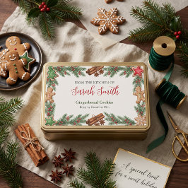 クリスマスのキッチンから バーキングフードラベル 長方形シール