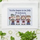 クリスマスのキッチンタオル – カロリング – この季節 キッチンタオル (折り畳み)