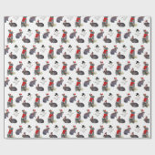 クリスマスのキットのパーティーの包装紙(色を選んで下さい) ラッピングペーパー (フラット)