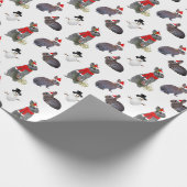 クリスマスのキットのパーティーの包装紙(色を選んで下さい) ラッピングペーパー (角)