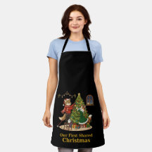 クリスマスのキツネとネコのツリー飾り付け