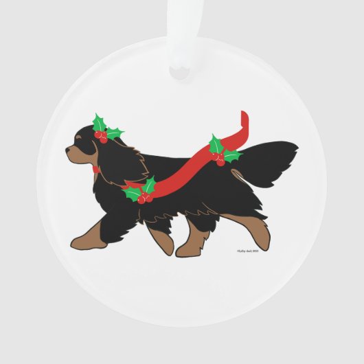クリスマスのキャバリア オーナメント (正面)