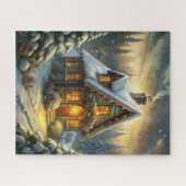 クリスマスのキャビンパズル ジグソーパズル (横)