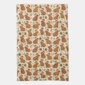 クリスマスのキャピバラ キッチンタオル (縦)