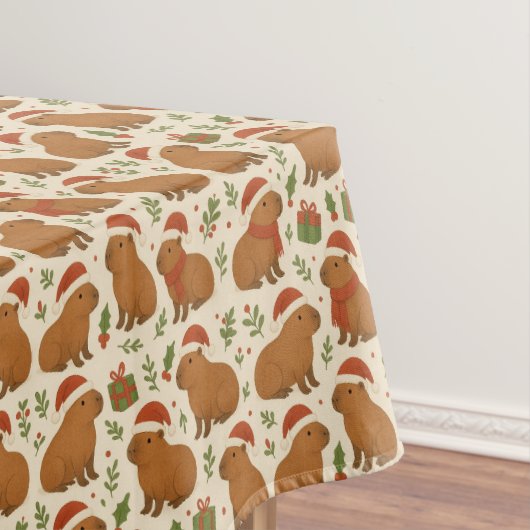 クリスマスのキャピバラ テーブルクロス (インサイチュ)