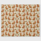 クリスマスのキャピバラ ラッピングペーパー (フラット)