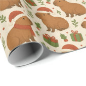 クリスマスのキャピバラ ラッピングペーパー (ロールコーナー)