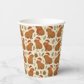 クリスマスのキャピバラ 紙コップ (正面)