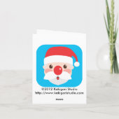 クリスマスのキャラクターの顔 シーズンカード (裏面)
