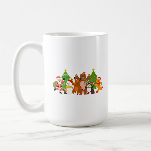 クリスマスのキャラクタークルー コーヒーマグカップ (左)