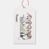 クリスマスのキャロルが猫を歌う ギフトタグ (裏面)