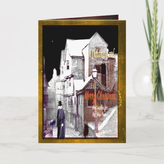 クリスマスのキャロルのメリークリスマス シーズンカード (正面)