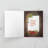 クリスマスのキャロルのメリークリスマス シーズンカード (内部)