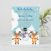 クリスマスのキャロルを歌う募金活動のイベントのパーティー 招待状 (スタンド正面)