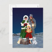 クリスマスのキャロル シーズンポストカード (正面/裏面)
