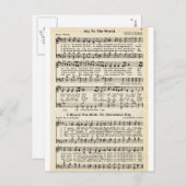 クリスマスのキャロル:世界に喜ぶ シーズンポストカード (正面/裏面)