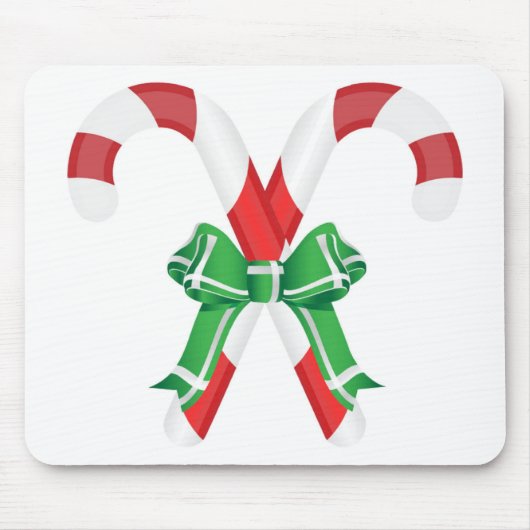 クリスマスのキャンディキャン マウスパッド (正面)