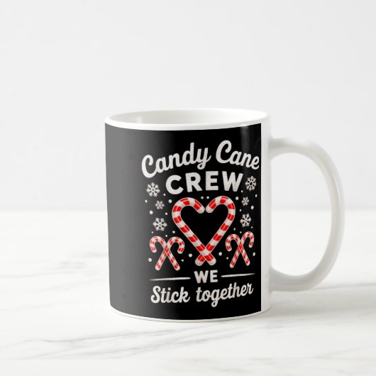 クリスマスのキャンディケインのハートの休日の家族おそろいコーデ コーヒーマグカップ (右)