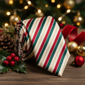 クリスマスのキャンディケイン ストライプ ネクタイ