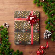 クリスマスのキャンディケーンがマティーニグラスに引っ掛かった