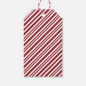 クリスマスのキャンディケーン ストライプ ギフトタグ (正面)
