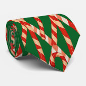 クリスマスのキャンディケーン 赤 白 ベクターデザイン ネクタイ (ロール)