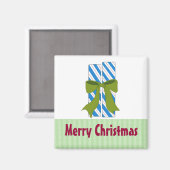 クリスマスのキャンディスティック マグネット (正面/裏面)