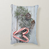 クリスマスのキャンディー・ケーン・ハート アクセントクッション (裏面(縦))