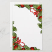 クリスマスのキャンディ・ケーンおよび静止した木の詳細 便箋 (正面/裏面)