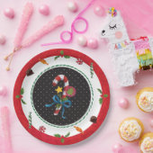 クリスマスのキャンディ・ケーンのパーティーのプレート ペーパープレート (パーティー)