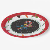 クリスマスのキャンディ・ケーンのパーティーのプレート ペーパープレート (アングル)