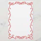 クリスマスのキャンディ・ケーンの文房具 便箋 (正面)