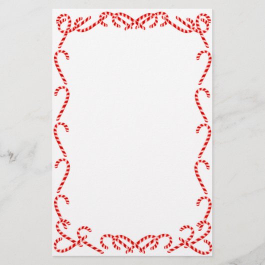 クリスマスのキャンディ・ケーンの文房具 便箋 (正面)