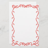 クリスマスのキャンディ・ケーンの文房具 便箋 (正面/裏面)