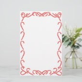 クリスマスのキャンディ・ケーンの文房具 便箋 (スタンド正面)