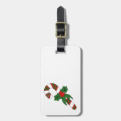クリスマスのキャンディ・ケーン ラゲッジタグ (正面縦)