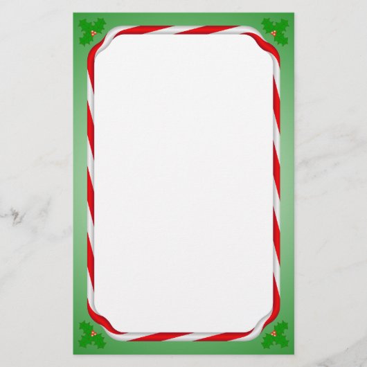 クリスマスのキャンディ・ケーン 便箋 (正面)