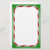 クリスマスのキャンディ・ケーン 便箋 (正面/裏面)