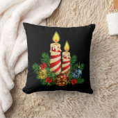 クリスマスのキャンドル クッション (ブランケット)
