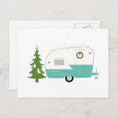 クリスマスのキャンピングカー シーズンポストカード (正面/裏面)