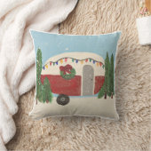 クリスマスのキャンピングトレーラー クッション (ブランケット)