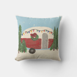 クリスマスのキャンピングトレーラー クッション