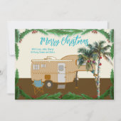 クリスマスのキャンピング フィスホイール フロリダ カード (正面)